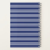 Blue Stripe Modernes Zitat Personalisiertes Gebet Notizblock (Rückseite)