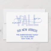 Blue Stripe Moving Announcement Einladung (Vorderseite)