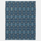 Blue Stripe Paisley Blanket von Poet Adiela Akoo Fleecedecke (Vorderseite)