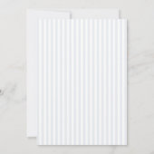 Blue Stripe Palm Tree Tropical Wedding Invitation Einladung (Rückseite)
