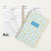 Blue Stripe | Pasta Shapes Personalized Notizblock (Innen)