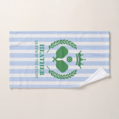 Blue Stripe Queen of the Court Pickleball Handtuch (Handtuch)