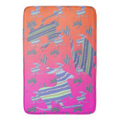 Blue Stripe Rainbow Kangaroos Badematte (Vorderseite Vertikal)