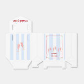 Blue Stripe Red Border Brunch & Bubbly Babydusche Geschenkschachtel (Ungefaltet)