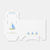 Blue Stripe Sailboat Babydusche Geschenkschachtel (Ungefaltet)