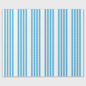 Blue Stripe Snowflake Seamless Winter Pattern Geschenkpapier (Flach)
