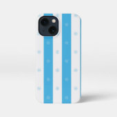 Blue Stripe Snowflake Seamless Winter Pattern iPhone Hülle (Rückseite)