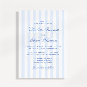Blue Stripe Wedding Invitation Einladung