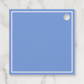 Blue Striped Bow Personalisiert Gefälligkeitstags Geschenkanhänger (Rückseite)
