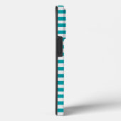 Blue Striped Cell Phone Case with Decorative (Rückseite / Rechts)