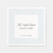 Blue Striped Elegance Classy The Night Before Serviette (Vorderseite)