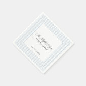 Blue Striped Elegance Classy The Night Before Serviette (Ecke)