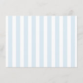 Blue Striped Favorite Memory Bridal Shower Begleitkarte (Rückseite)
