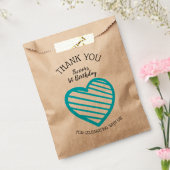 Blue Striped Heart Vielen Dank Geschenktütchen (Versiegelt)