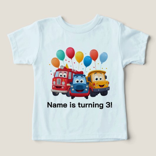 Blue Striped Truck Birthday Theme (Design Vorderseite)