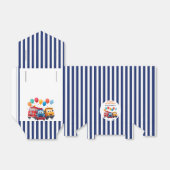 Blue Striped Truck Birthday Theme Geschenkschachtel (Ungefaltet)