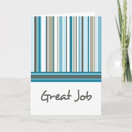 Blue Stripes Administrative Professionals Day Card Feiertagskarte (Vorderseite)