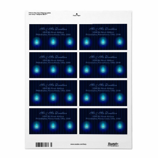 Blue Stripes-Adresse (Vorne)