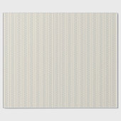 Blue Stripes and Interlocking Zig Zags on Cream Geschenkpapier (Flach)