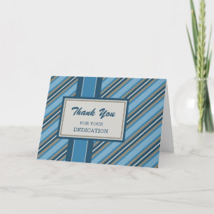 Blue Stripes Anniversary Card Dankeskarte