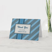 Blue Stripes Anniversary Card Dankeskarte (Vorderseite)