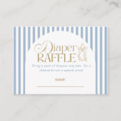 Blue Stripes Arch Vintage Boy diaper Raffle Begleitkarte (Vorderseite)