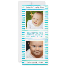 Blue Stripes Baby Boy 1. Geburtstag Foto Vielen Da