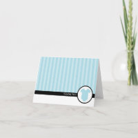 Blue Stripes Baby Dusche Danke Karten