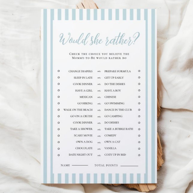 Blue Stripes Baby Dusche würde sie eher (Von Creator hochgeladen)