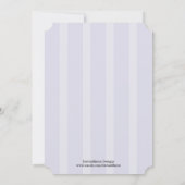 Blue Stripes Blühe Skriptaufenthalt Einladung (Rückseite)