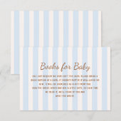 Blue Stripes Books für Baby Begleitkarte (Vorne/Hinten)