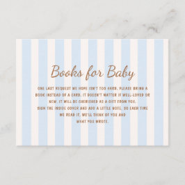 Blue Stripes Books für Baby Begleitkarte