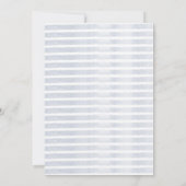 Blue Stripes Boy Elephant Peanut Baby Dusche Einladung (Rückseite)