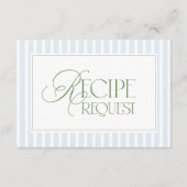 Blue Stripes Bridal Shower Enclosure Card Begleitkarte (Vorderseite)