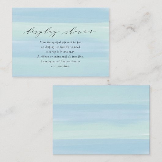 Blue Stripes Display Duschekarte Begleitkarte (Vorne/Hinten)