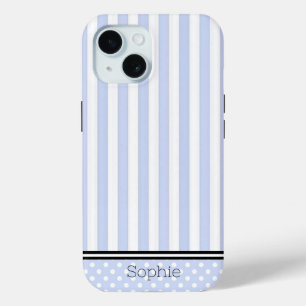Blue Stripes & Dots Custom Samsung Case-Mate iPhone Hülle