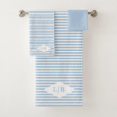 Blue Stripes Initial Badetuch Set (Insitu)