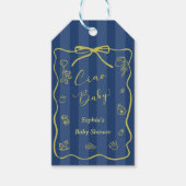 Blue Stripes Italian Themed Ciao Baby Geschenkanhänger (Vorderseite)