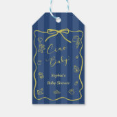 Blue Stripes Italian Themed Ciao Baby Geschenkanhänger (Rückseite)