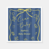 Blue Stripes Italian Themed Ciao Baby Serviette (Vorderseite)