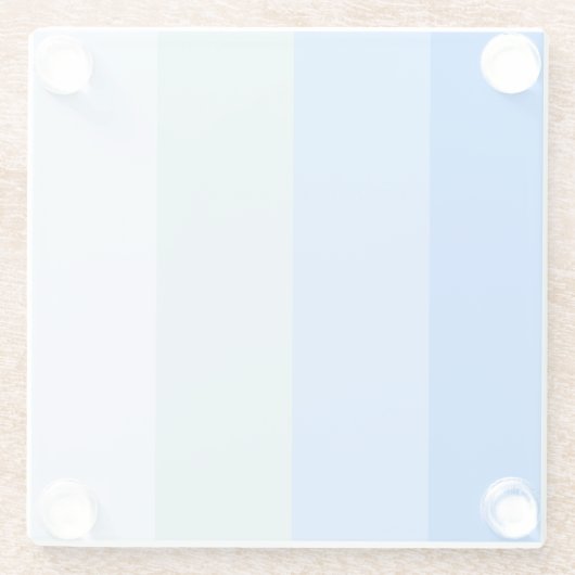 Blue Stripes Maritime Glasuntersetzer (Rückseite)