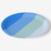 Blue Stripes Maritime Pappteller (Schrägansicht)