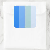 Blue Stripes Maritime Quadratischer Aufkleber (Tasche)