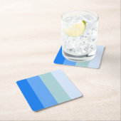 Blue Stripes Maritime Rechteckiger Pappuntersetzer (Vor Ort)
