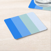 Blue Stripes Maritime Rechteckiger Pappuntersetzer (angewinkelt)