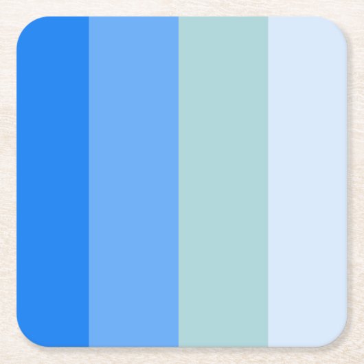 Blue Stripes Maritime Rechteckiger Pappuntersetzer (Vorderseite)