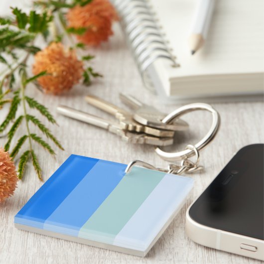 Blue Stripes Maritime Schlüsselanhänger (Vorderseite rechts)