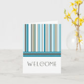 Blue Stripes Mitarbeiter Willkommen auf der Teamka Karte (Gelbe Blume)