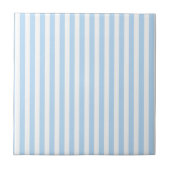 Blue Stripes Pattern Minimal Modern Summer Fliese (Vorderseite)