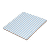 Blue Stripes Pattern Minimal Modern Summer Fliese (Seite)